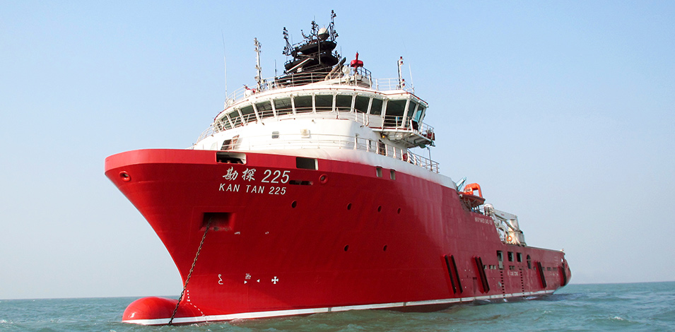 16000馬力海洋平臺三用工作船