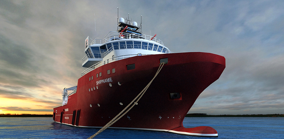 16000馬力海洋平臺三用工作船